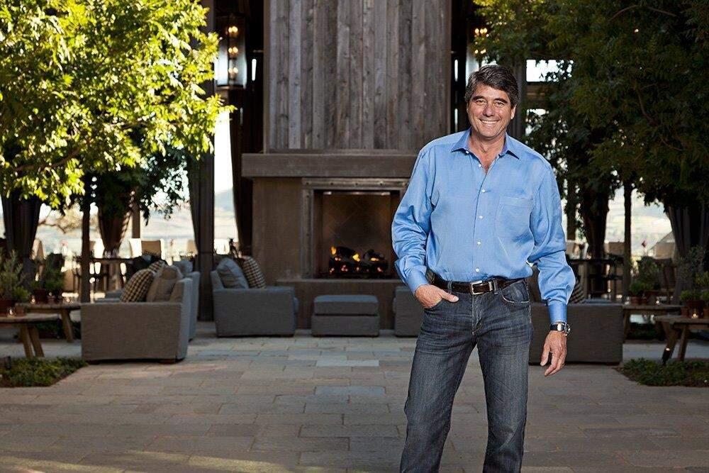 Jeff O'Neill, founder of Larkspur-based O'Neill Vintners & Distillers, in the courtyard of the Ram's Gate Winery in Sonoma County's Los Carneros appellation (PROVIDED PHOTO)