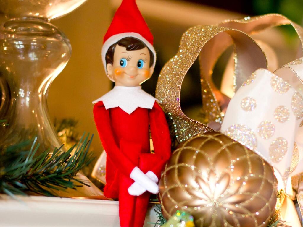 This photo provided by CCB&A, LLC, shows the Elf sitting on the Shelf. (AP Photo/CCA&B, LLC)