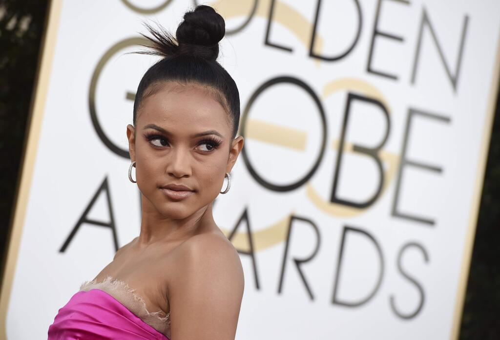 Karrueche Tran arrives at the 74th annual Golden Globe Awards at the Beverly Hilton Hotel on Sunday, Jan. 8, 2017, in Beverly Hills, Calif. (Photo by Jordan Strauss/Invision/AP)