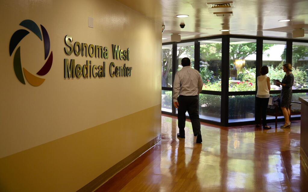 Sonoma West Medical Center could be sold to a private company. (CHRISTOPHER CHUNG / The Press Democrat)