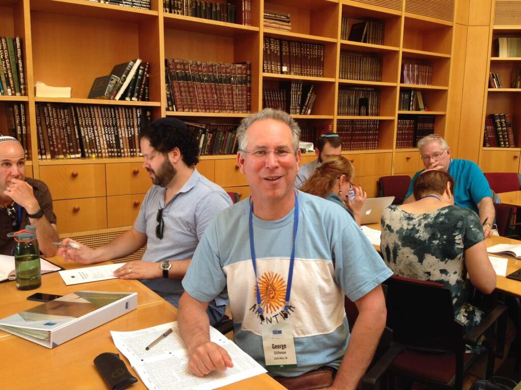George Gittleman studying at the Shalom Hartman Institute. (Courtesy of George Gittleman)