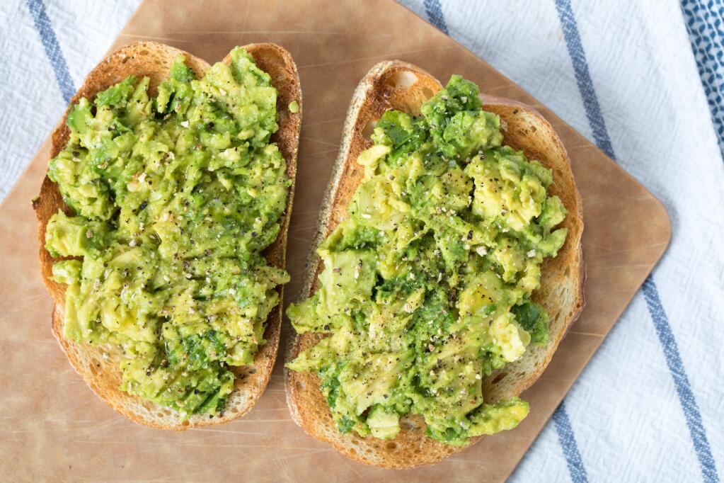 Avocado toast in its most pure incarnation.