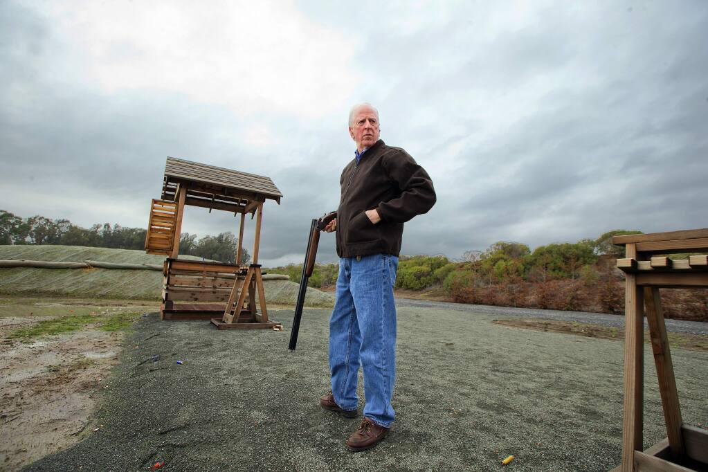 Rep. Mike Thompson shoots sporting clays at the Wing and Barrel Ranch south of Sonoma. (JOHN BURGESS / The Press Democrat)