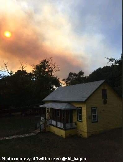 The Grade fire burns in Mendocino County on Sunday, July 16, 2017. (COURTESY OF CAL FIRE)