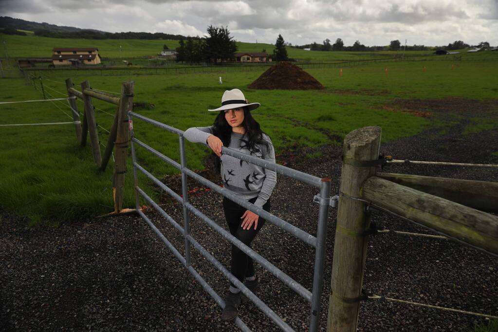 Natasha Khallouf has received permission from the county to start her cannabis farm in Penngrove, which has been opposed by a group of neighbors.(Christopher Chung/ The Press Democrat)