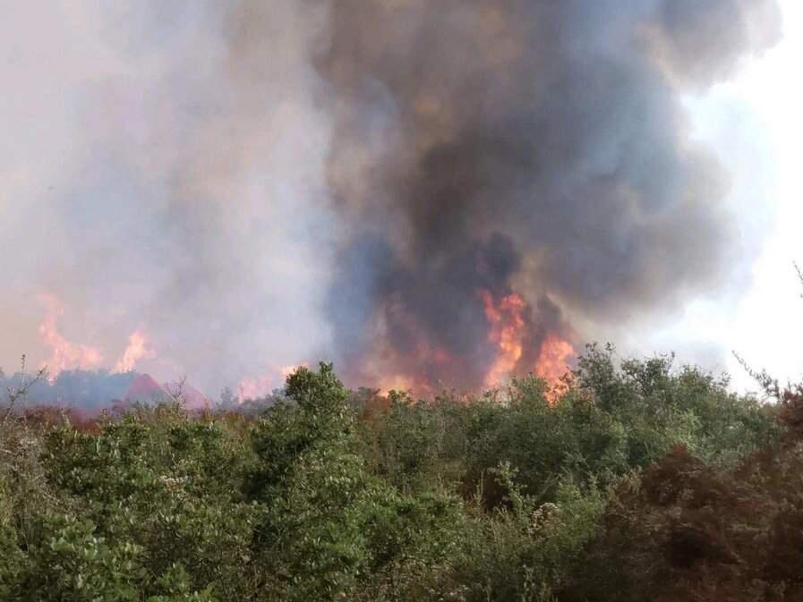 The Tenaja fire burns in Riverside County on Wednesday, Sept. 4, 2019. (CAL FIRE RIVERSIDE/ TWITTER)