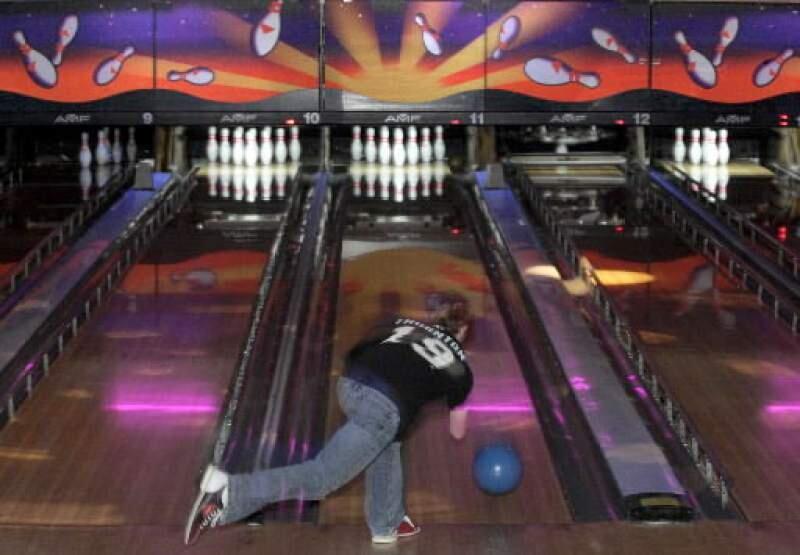 STRIKE! An archive shot of Cosmic Bowling from the early 2000s. The late night tradition has been around since the 1990s in Petaluma.