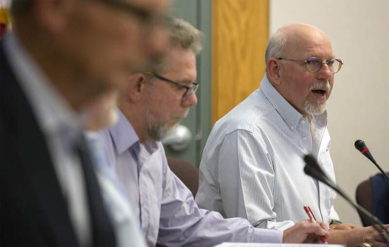 Current Planning Commission chair James Cribb, shown here at a meeting in April, has been a critic of the City Council's new method of commission appointments.