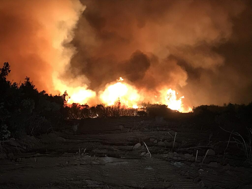 A view of the Camp fire burning in Butte County. (Windsor Fire Capt. Mike Elson)