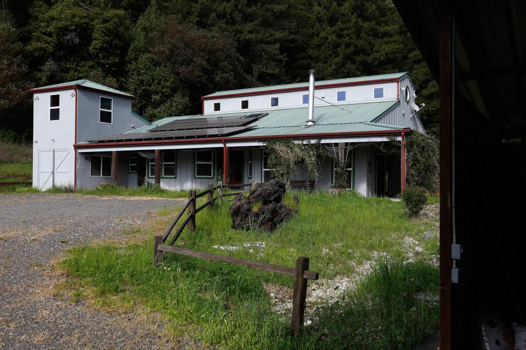 A vacant nine-acre property on Armstrong Woods Road that county officials are considering for a potential homeless services center in Guerneville. (ALVIN JORNADA/ PD FILE)