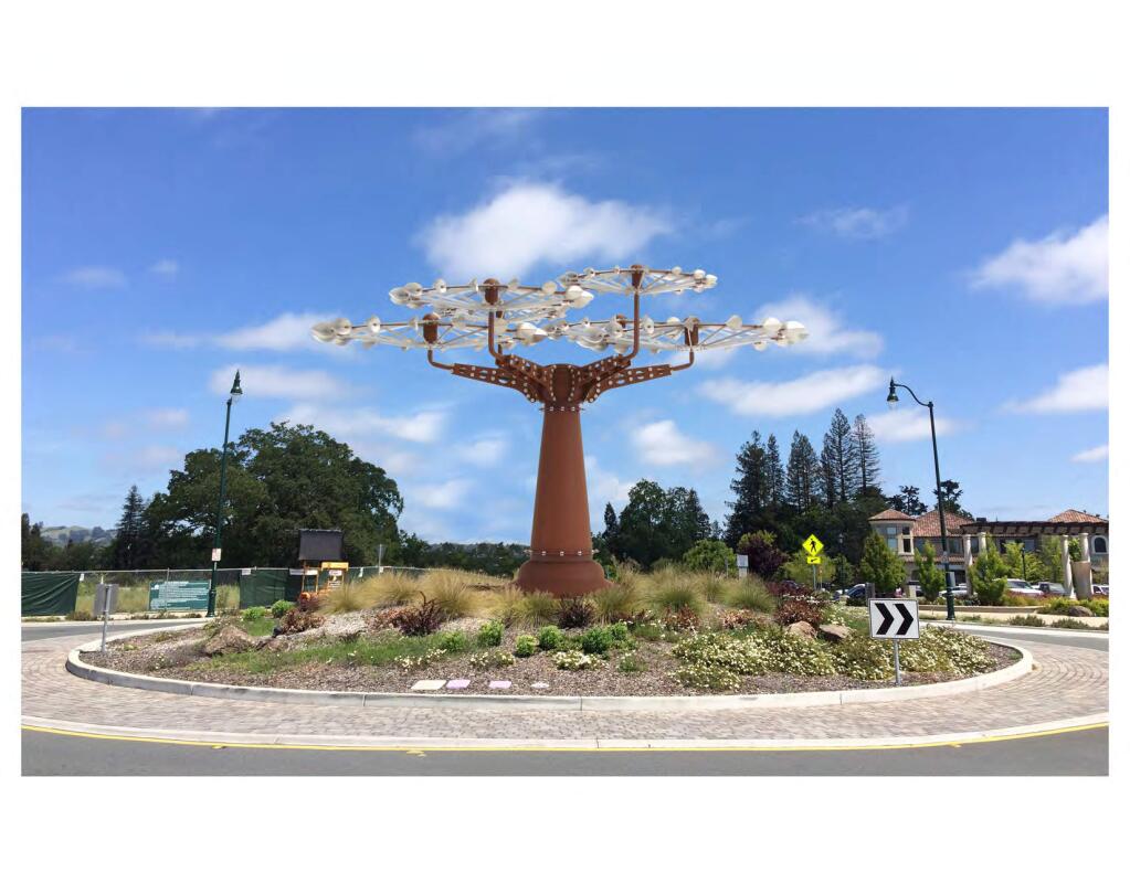 'Communitree' by David Boyer is one of five roundabout sculpture design finalists chosen by the Windsor Public Art Advisory Commission. (COURTESY PHOTO)
