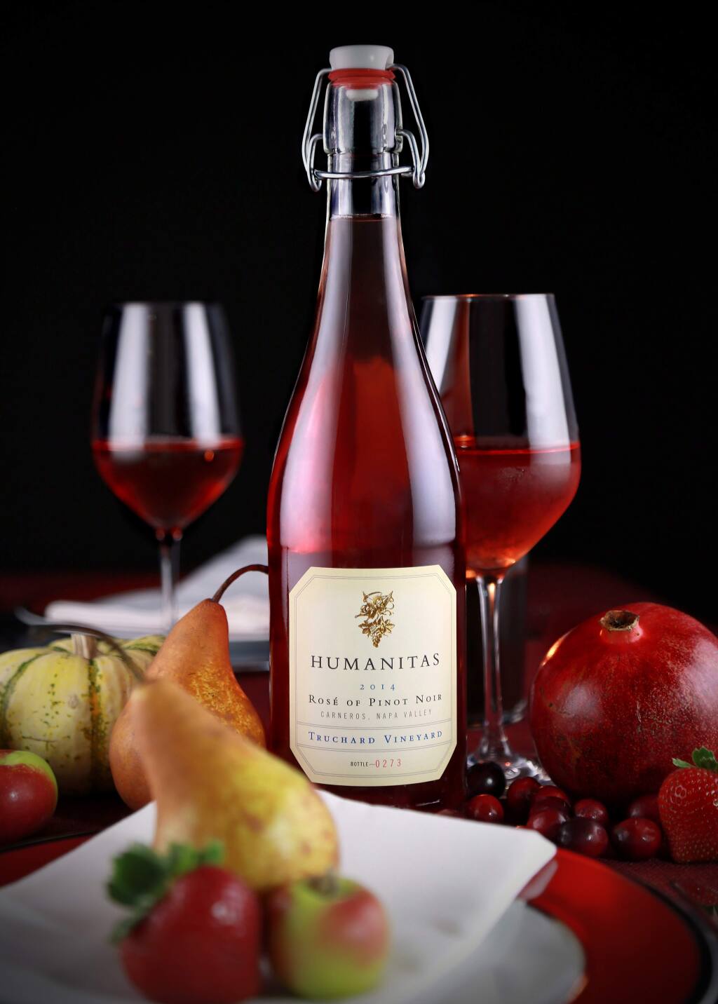 Humanitas Wines of Napa Valley is releasing a rose of pinot noir wine bottled with a swing-top cap. (Will Bucquoy)