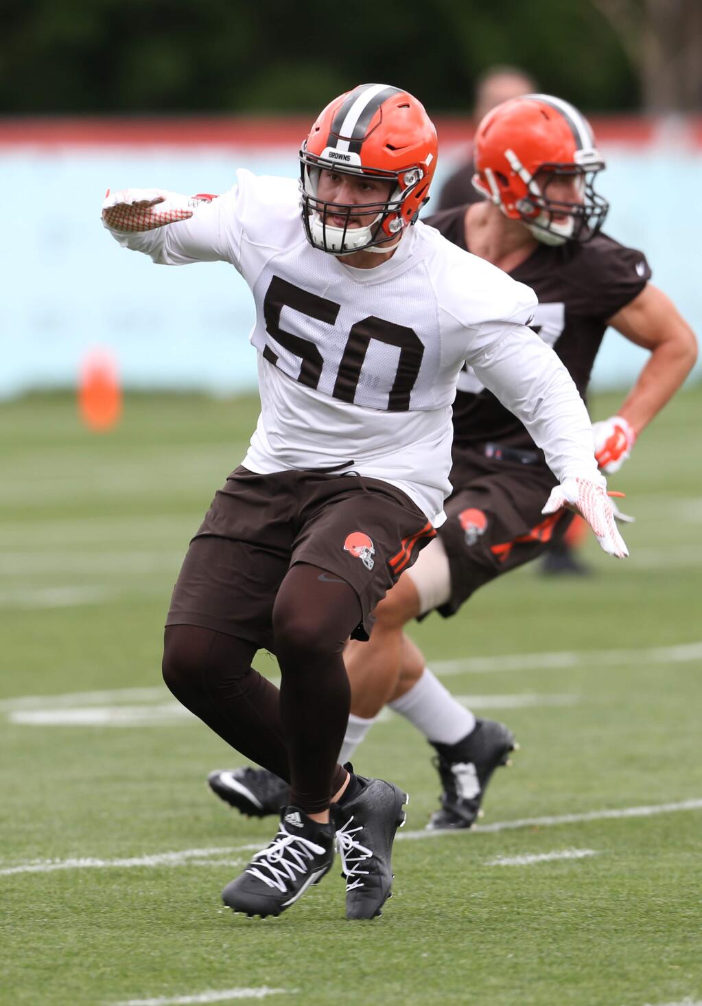 Cleveland Browns linebacker Scooby Wright III during NFL football mini camp at the practice facility Tuesday, June 7, 2016, in Berea, Ohio. (AP Photo/Ron Schwane)