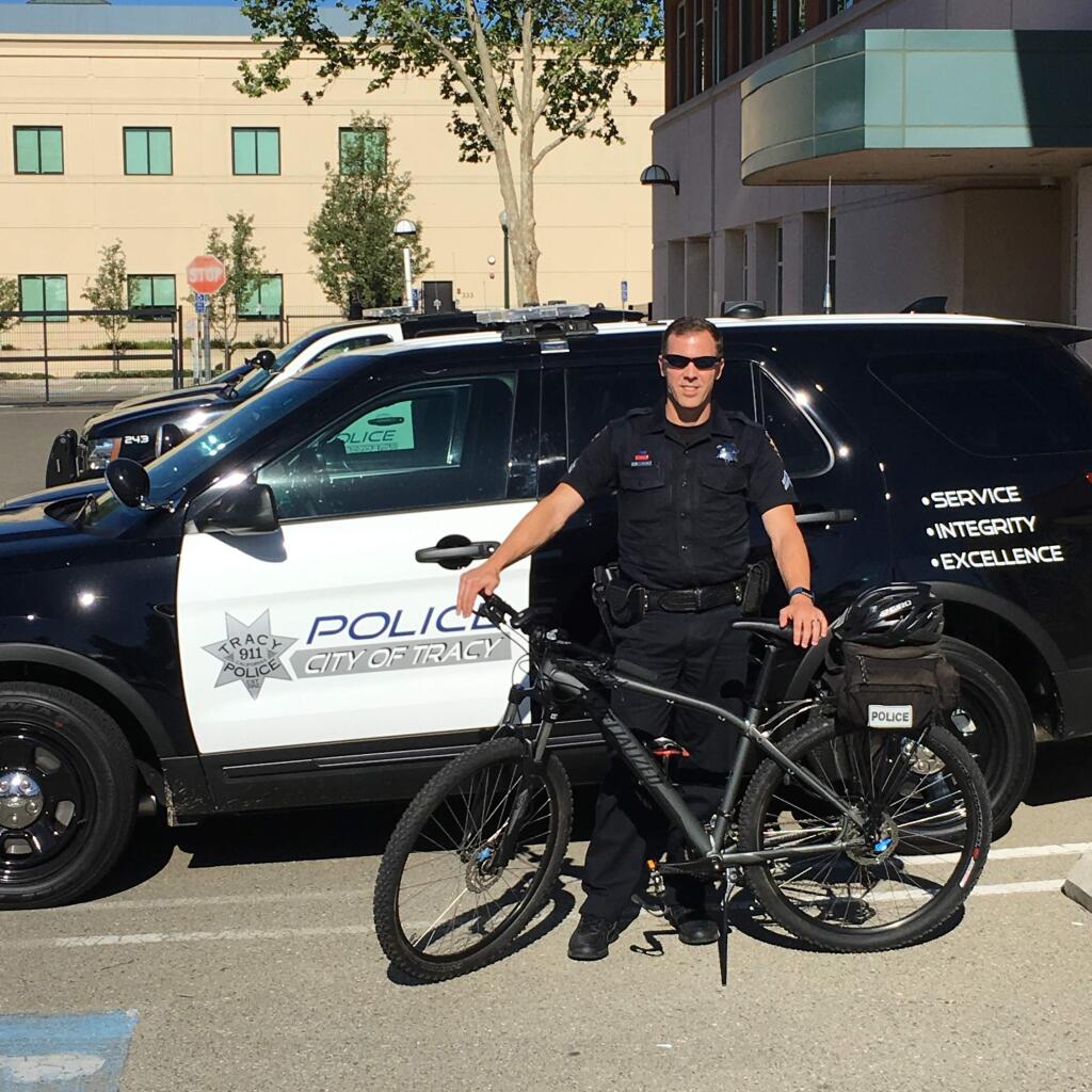 Marine Corps veteran Dan Pasquale of San Joaquin County will ride and run in uniform in the Ironman to honor all the police colleagues who have died in the line of duty and to raise money for fallen officers' families. (SUBMITTED PHOTO)