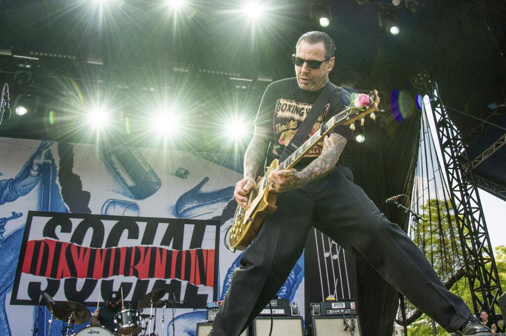 Mike Ness of Social Distortion performs during the 3rd Annual Shaky Knees Music Festival at Atlanta Central Park on May 9, 2015, in Atlanta. (Photo by Amy Harris/Invision/AP)