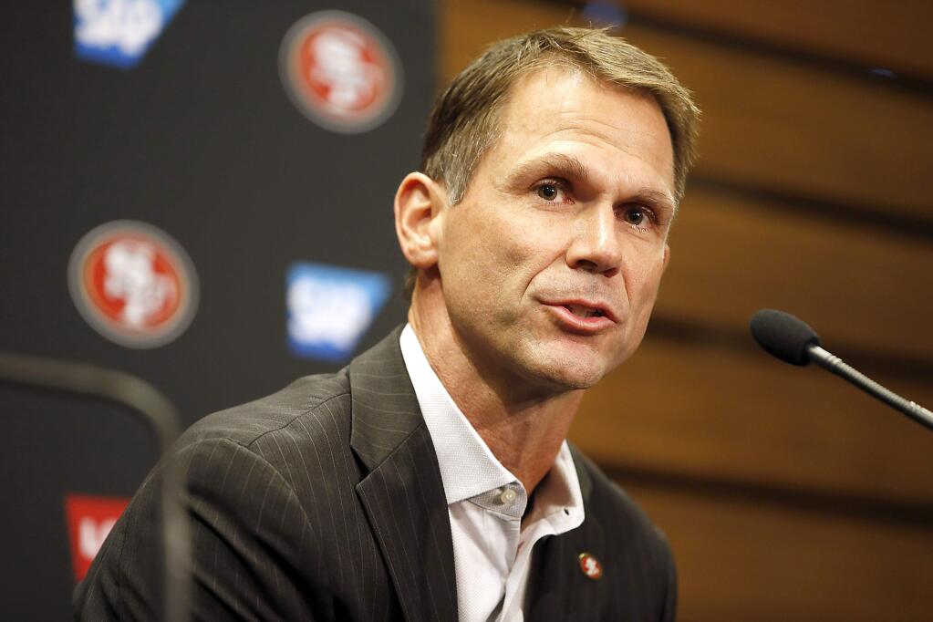 49ers general manager Trent Baalke will have critical decisions when the NFL Draft begins Thursday. (Tony Avelar / Associated Press)