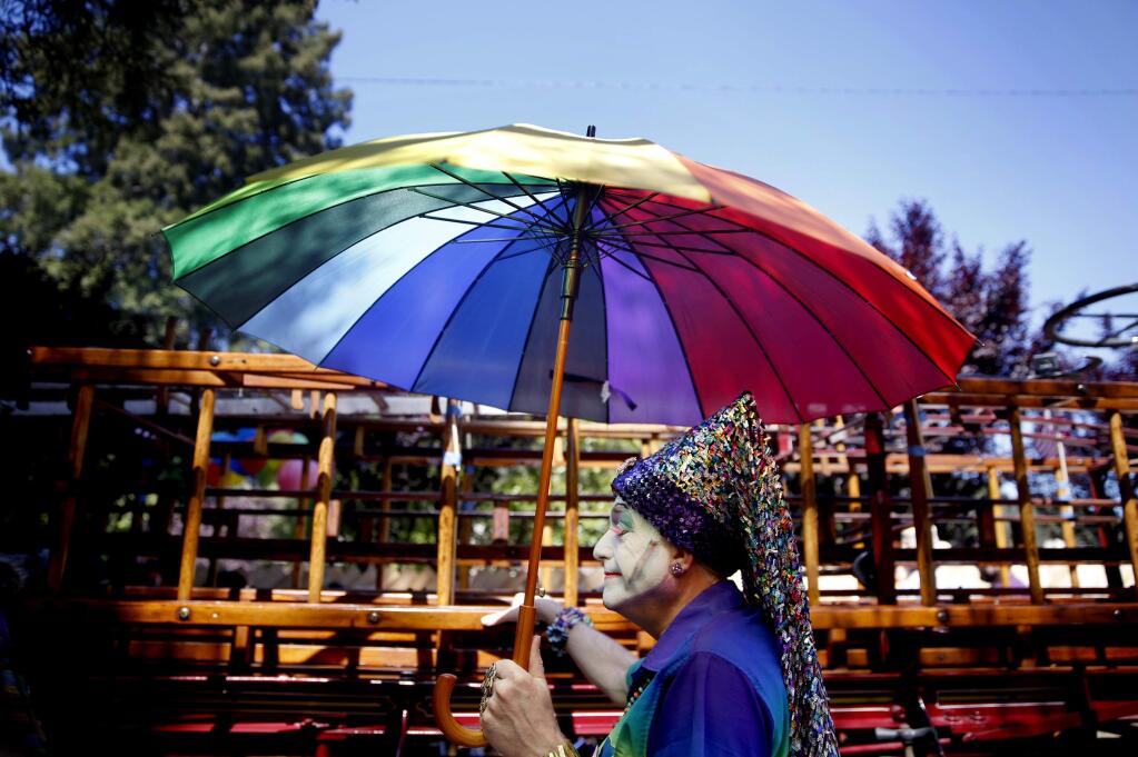 The Sonoma County Pride Parade in Guerneville, on Sunday, June 7, 2015. (BETH SCHLANKER/ The Press Democrat)
