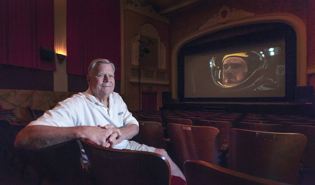 Bill Jasper, shown here at the Sebastiani Theatre, is a member of the Academy of Motion Picture Arts and Sciences and is sent around 100 screeners a year in preparation for Oscar voting. (Photo by Robbi Pengelly/Index-Tribune)