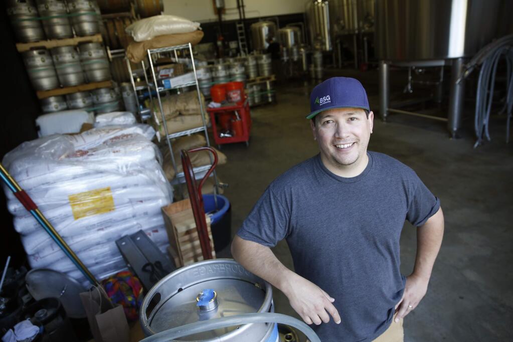 Head Brewer and Owner Tyler Smith at Cooperage Brewing Company in Santa Rosa on Thursday, July 18, 2019. (BETH SCHLANKER/ The Press Democrat)