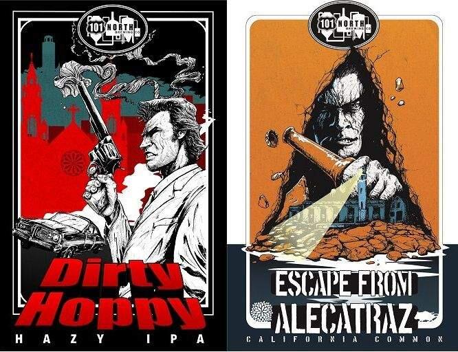 'Dirty Hoppy' and 'Escape From Alecatraz' are two more Eastwood tribute beers, coming soon from 101 North Brewing.