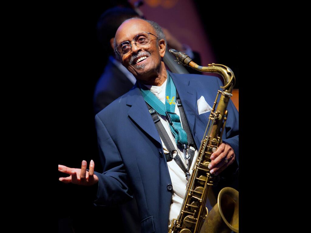 Jimmy Heath, 90, saxophonist, composer, arranger and big band leader, nicknamed 'Little Bird,' is the middle brother of the famed Heath Brothers with bassist Percy Heath and drummer Albert 'Tootie' Heath. (PDX Jazz)