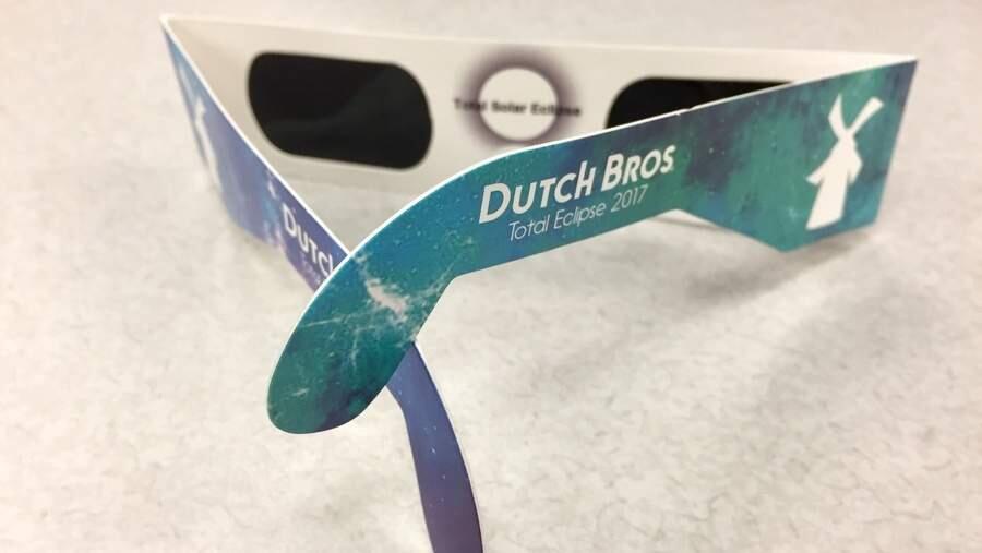 'Do not use them to view the eclipse,' Dutch Bros warned about its eclipse glasses.