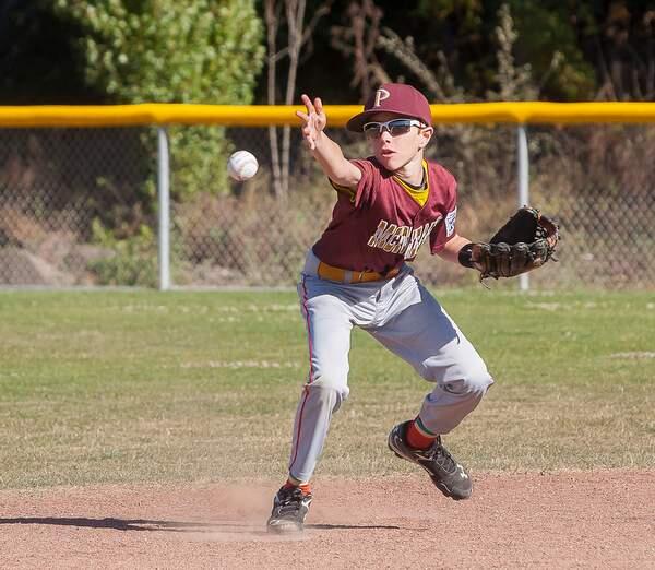 Enzo Scaccalosi pitched the ball to Tait Joynt in the 1st inning at Carter Field Petaluma on Monday, June 22, 2015. (JOHN O'HARA/FOR THE ARGUS COURIER)