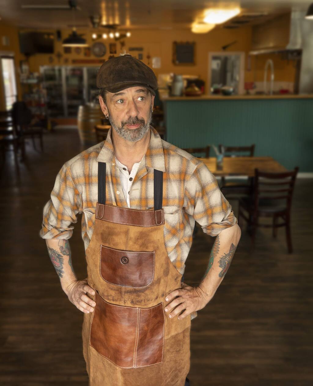 Butcher Crown Roadhouse owner/chef and pretty much anything else Pete Schnell. (photo by John Burgess/The Press Democrat)