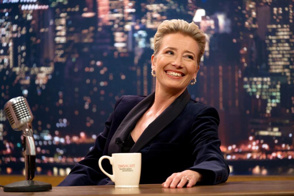 Emma Thompson stars as Katherine Newbury in 'Late Night,' as a legendary late-night talk show host whose world is turned upside down when she hires her only female staff writer (Mindy Kaling). (Amazon Studios)