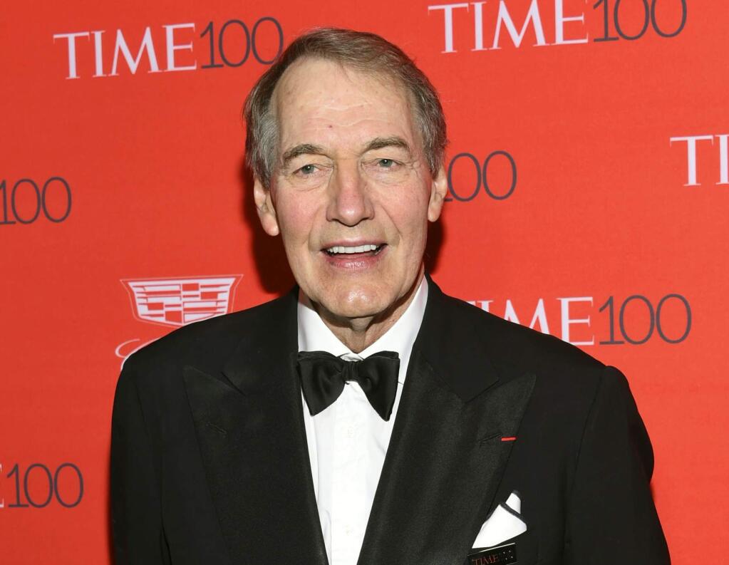 FILE - In this April 26, 2016 file photo, Charlie Rose attends the TIME 100 Gala, celebrating the 100 most influential people in the world in New York. (Photo by Evan Agostini/Invision/AP, File)