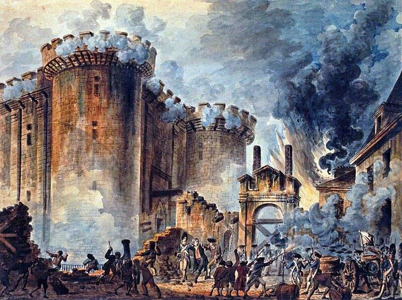 'Storming of the Bastille' by artist Jean-Pierre-Louis-Larent Houel. It's all but certain your Bastille Day in Sonoma will be more enjoyable than this.