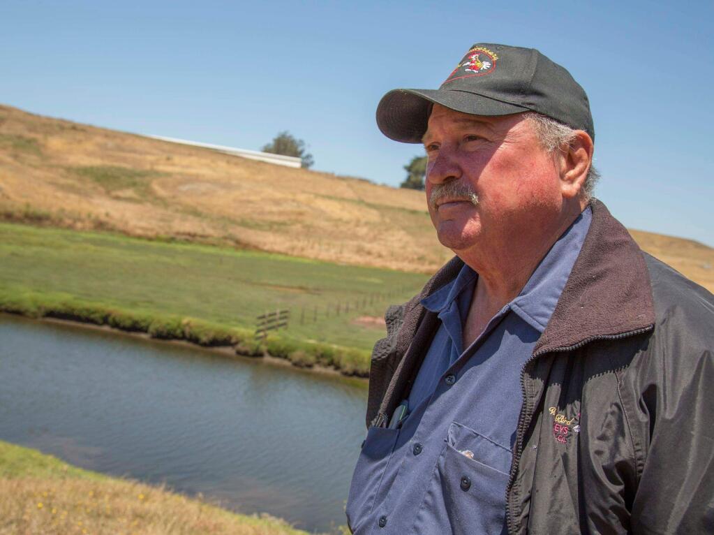 Willie Benedetti on his 267-acre ranch near Valley Ford. (COURTESY PHOTO)