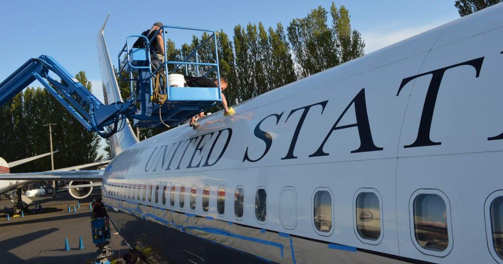 Jacob Darby of Penngrove was part of the crew to detail Air Force One for the Museum of Flight in Seattle. (Museum of Flight)