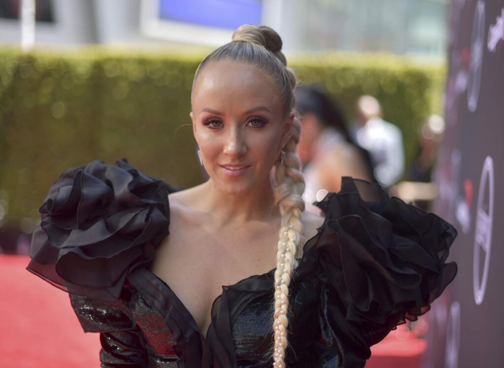 Nastia Liukin arrives at the ESPY Awards on Wednesday, July 10, 2019, at the Microsoft Theater in Los Angeles. (Photo by Richard Shotwell/Invision/AP)