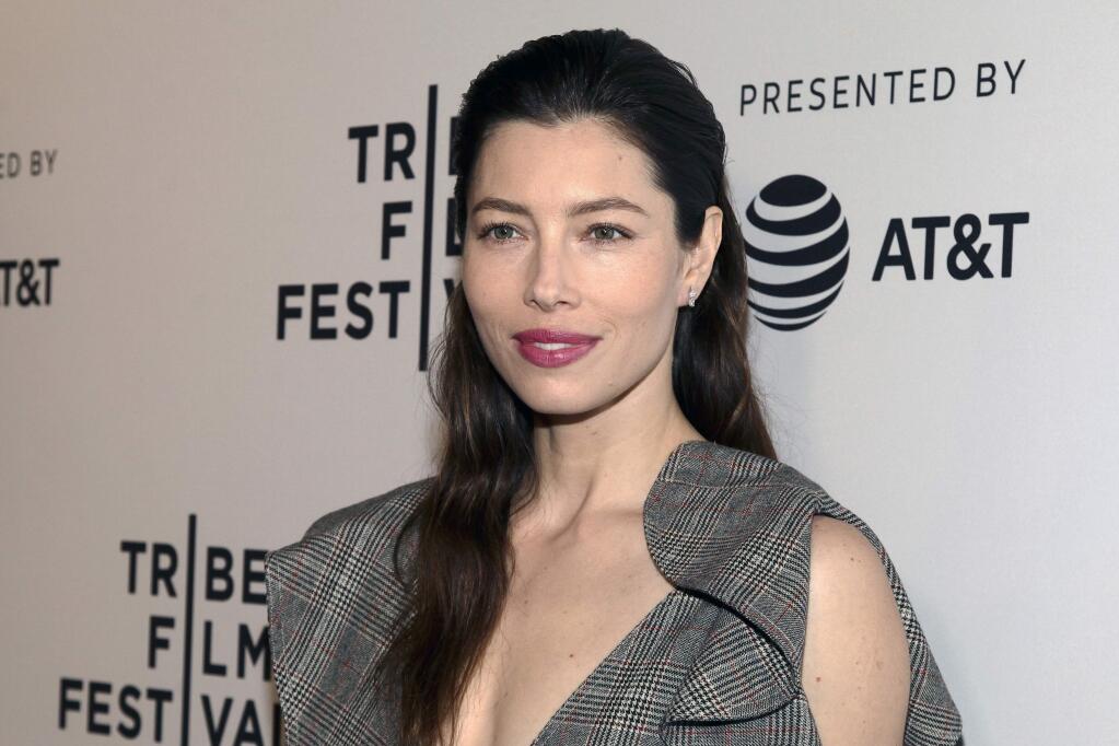 FILE - In this April 25, 2017 file photo, Jessica Biel attends the screening of 'The Sinner,' during the 2017 Tribeca Film Festival, at SVA Theatre in New York. Biel says she‚Äôs not opposed to vaccinations, but she does not support a bill in California that would limit medical exemptions. The actress has drawn criticism after appearing this week in Sacramento with vaccination skeptic Robert F. Kennedy Jr. to voice concerns about the measure. Biel posted on Instagram that she supports children getting vaccinated and she also supports families having the ‚Äúright to make educated medical decisions for their children alongside their physicians.‚Äù (Photo by Andy Kropa/Invision/AP, File)