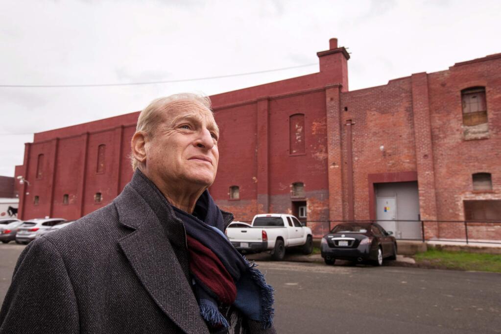 Developer and owner, Rick Deringer, stands in front of an old winery building on Donahue St., he plans to develop, in Santa Rosa, on Friday, January 18, 2019. (Photo by Darryl Bush / For The Press Democrat)