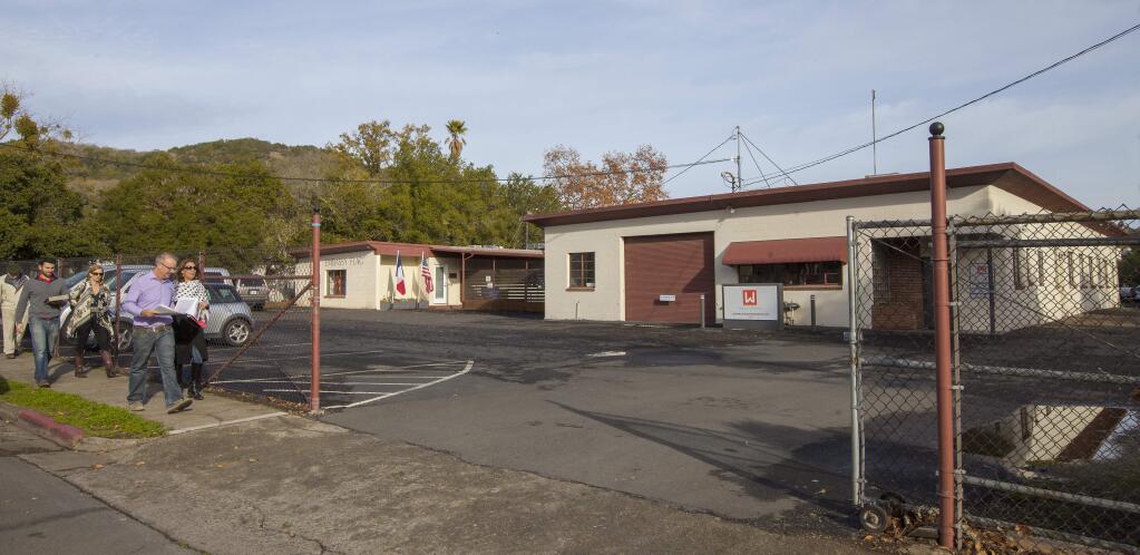 Site of a proposed 49-room hotel and housing project along First Street East in Sonoma. (Sonoma Index Tribune)