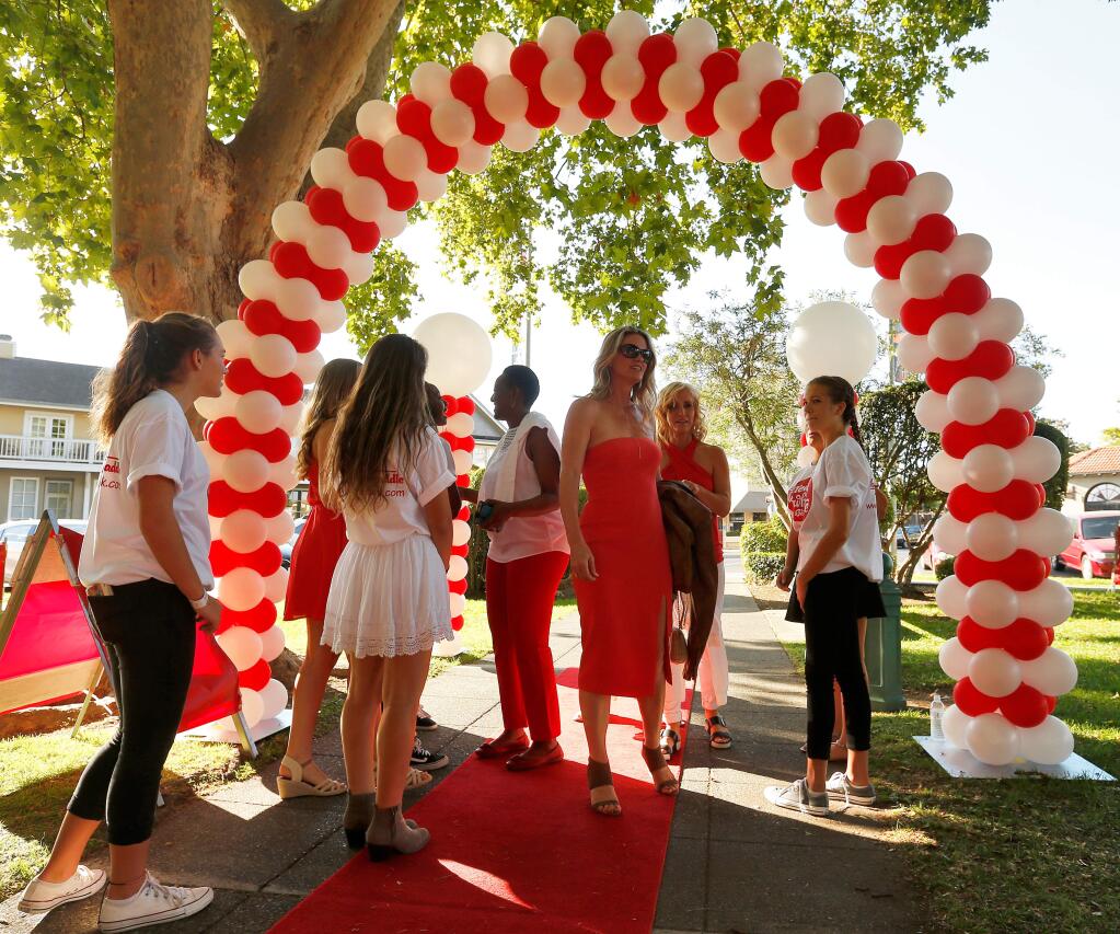 Without the typical Red & White Ball on the Plaza, the Sonoma Valley Education Foundation is urging donors to go online. (Alvin Jornada / The Press Democrat)