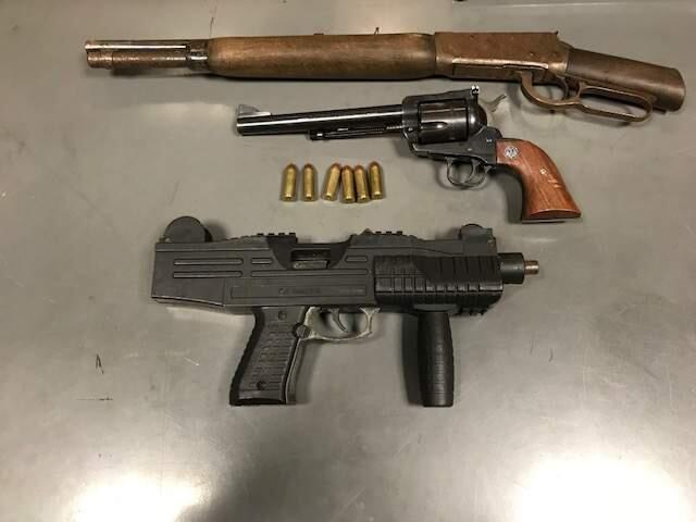 Weapons confiscated by Santa Rosa police Saturday in west Santa Rosa.