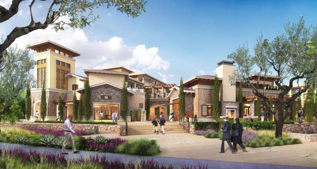 An artist's rendereing of The Meritage Commons, a new hotel to be built across from The Meritage Resort & Spa in Napa Valley. (provided photo)