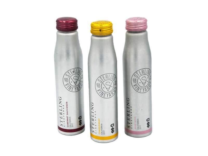 Sterling Vineyards, a Napa Valley winery owned by Australia-based Treasury Wine Estates, in January 2019 released single-serving aluminum bottles that are resealable. (COURTESY IMAGE)