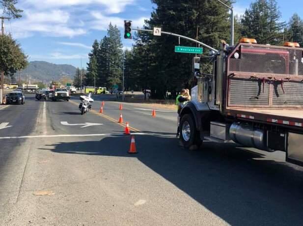 Authorities investigate a fatal crash on Todd Road near Santa Rosa on Tuesday, Nov. 5, 2019. (CHP SANTA ROSA/ FACEBOOK)