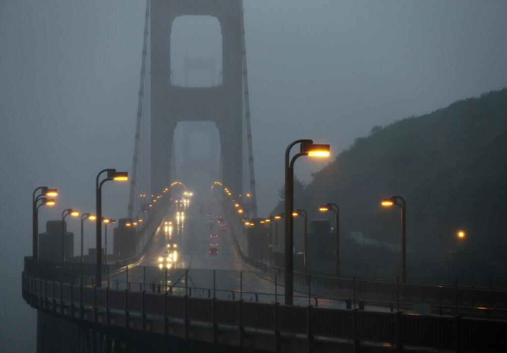 The Golden Gate Bridge in San Francisco.(AP Photo/Eric Risberg)