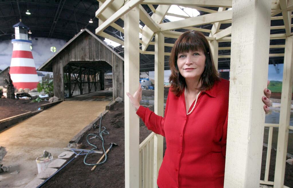 7/15/2008: A1: Tawny Tesconi is the new manager of the Sonoma County Fair. PC: Tawny Tesconi, the new fair manager of the Sonoma County Fair, in the Red White, and Bloom themed hall of flowers on Friday July 11, 2008.