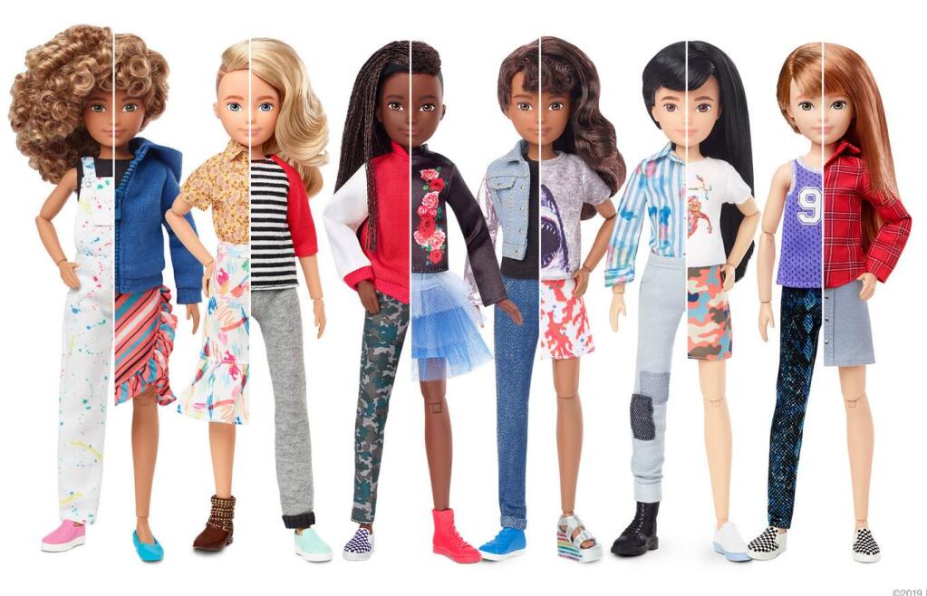 The Mattel toy company launched the Creatable World customizable doll line Wednesdy, Sept. 25, 2019. It allows children to create what the company calls 'gender inclusive' dolls. (MATTEL)