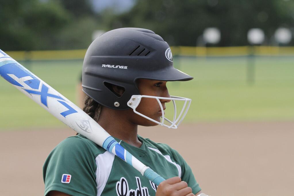 Infielder Kaliya Hensic is one of the standout freshmen on the Sonoma Valley High softball squad, ending regular season play with a .464 batting average and named as a first-team All-League player. (Bill Hoban/Index-Tribune)