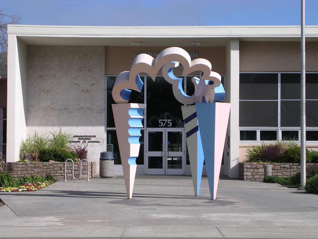 Sculpture in front of the County Administrator's Office. (COUNTY OF SONOMA)