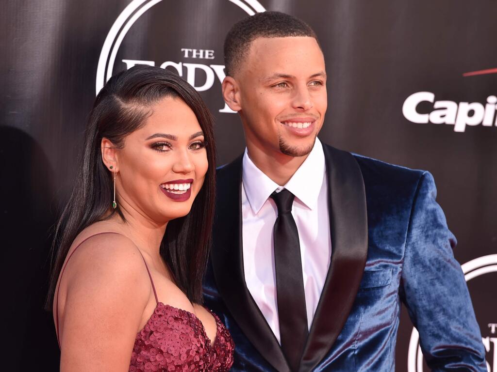 NBA player Stephen Curry, of the Golden State Warriors, right and Ayesha Curry arrive at the ESPY Awards at the Microsoft Theater on Wednesday, July 13, 2016, in Los Angeles. (Photo by Jordan Strauss/Invision/AP)