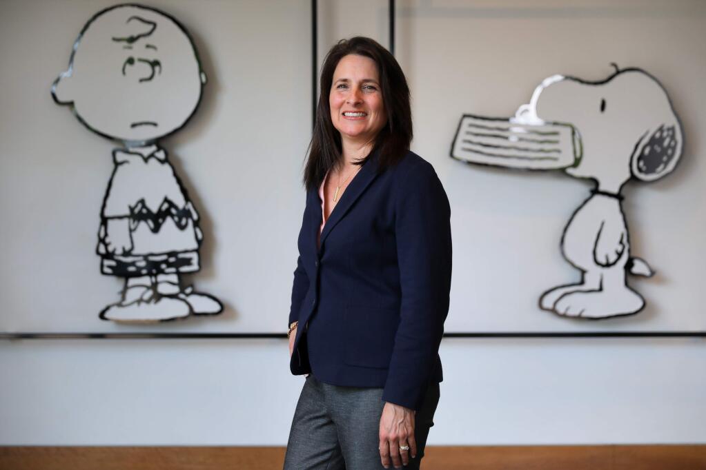 Gina Huntsinger, currently the general manager at Snoopy's Home Ice, will be taking over as director of the Charles M. Schulz Museum and Research Center in July.(Christopher Chung/ The Press Democrat)