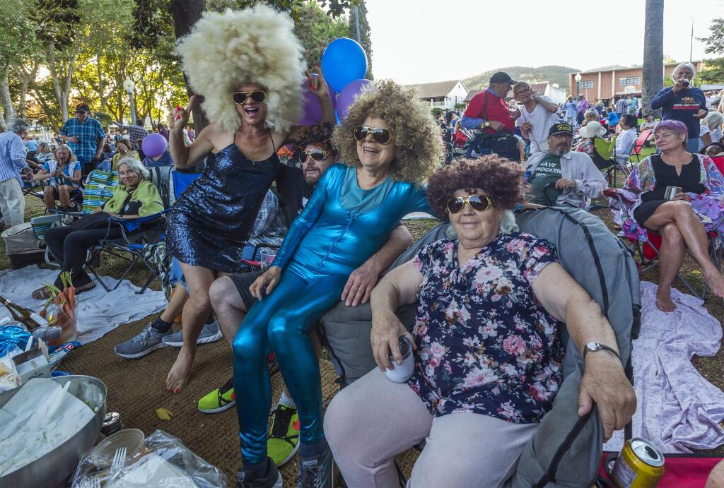 Most attendees dressed in casual gear, but a few went just that little bit further. The annual Sonoma City Party took place on the north end of the Plaza on Thursday, August 1. (Photo by Robbi Pengelly/Index-Tribune)